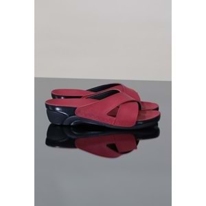 Konfores 1112-Venedik-9 Tam Anatomik Bayan Terlik - NKT01112-KIRMIZI-40