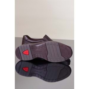 Konfores 1138 Hakiki Deri Anatomik Ayakkabı - NKT01138-kahverengi-41
