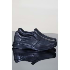Konfores 1138 Hakiki Deri Anatomik Ayakkabı - NKT01138-siyah-42