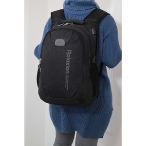 Konfores 1167 Unisex Anatomik Yarasa Sırt Çantası - NKT01167-siyah-TEK EBAT