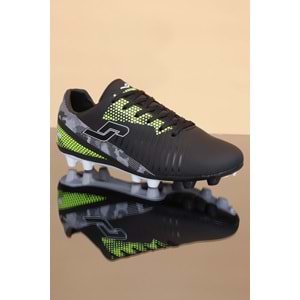 Konfores 1249-27881 Çim Saha Futbol Ayakkabısı - NKT01249-siyah yeşil-40