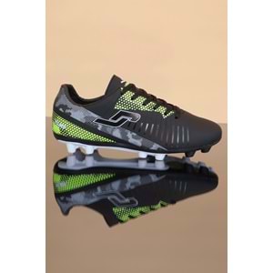 Konfores 1249-27881 Çim Saha Futbol Ayakkabısı - NKT01249-siyah yeşil-40