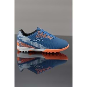 Kidessa 1282-27889 Bağcıklı Çocuk Halı Saha Futbol Ayakkabısı - NKT01282-sax mavi-31