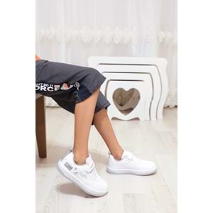 Kidessa 1284-27760 Anatomik Taban Unisex Çocuk Sneakers Ayakkabı - NKT01284-BEYAZ-28