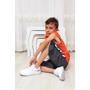 Kidessa 1284-27760 Anatomik Taban Unisex Çocuk Sneakers Ayakkabı - NKT01284-BEYAZ-28