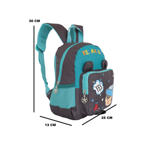 Kidessa 1305 Anatomik Sırtlı Yapılı Unisex Anaokul Çantası - NKT01305-gri-TEK EBAT
