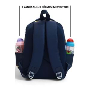 Kidessa 1308 Anatomik Sırtlı Yapılı Unisex İlkokul Çantası - NKT01308-Lacivert Pem-TEK EBAT