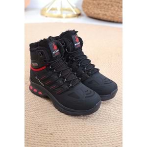 Konfores 1387 Unisex Anatomik Tabanlı Spor Bot - NKT01387-siyah kırmızı-36