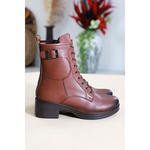 Konfores 1449 Hakiki Deri Bayan Postal Spor Bot - NKT01449-TABA-38