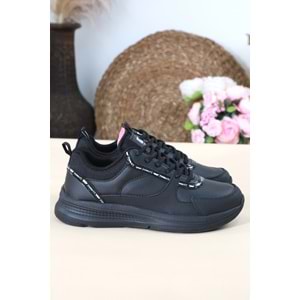 Konfores 1454-27782 Anatomik Taban Sneakers Ayakkabı - NKT01454-siyah-36