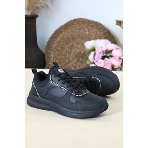 Konfores 1454-27782 Anatomik Taban Sneakers Ayakkabı - NKT01454-siyah-37