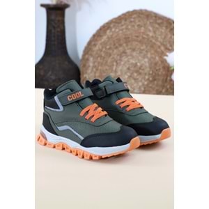 Kidessa 1457 Anatomik Tabanlı Işıklı Çocuk Spor Bot - NKT01457-haki-27