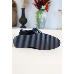 Konfores 1467 Hakiki Deri Erkek Klasik Ayakkabı - NKT01467-siyah rugan-39