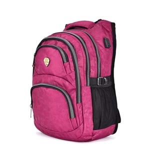 Konfores 1550-2226 Unisex Anatomik Yarasa Sırt Okul Çantası - NKT01550-mürdüm-TEK EBAT