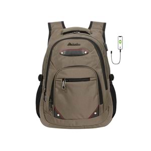 Konfores 1551-2225 Unisex Anatomik Yarasa Sırt Okul Çantası - NKT01551-VIZON-TEK EBAT