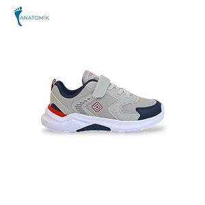 Kidessa 1565 Anatomik Taban Unisex Çocuk Sneakers Ayakkabı - NKT01565-buz gri-33