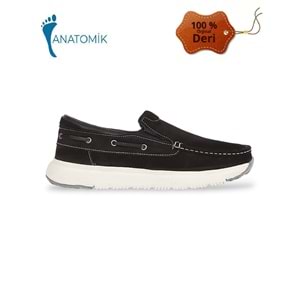 Konfores 1569-479322 Hakiki Deri Anatomik Tabanlı Erkek Günlük Ayakkabı - NKT01569-siyah-43