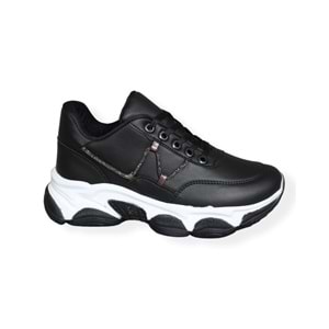 Konfores 1571-333063 Anatomik Tabanlı Sneakers Ayakkabı - NKT01571-siyah beyaz-36