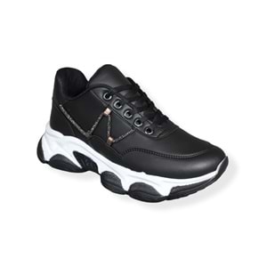 Konfores 1571-333063 Anatomik Tabanlı Sneakers Ayakkabı - NKT01571-siyah beyaz-36