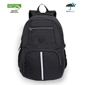 Konfores 1631 Anatomik Sırt Destekli Unisex Ortaokul Lise ve Günlük Sırt Çantası - NKT01631-siyah-TEK EBAT