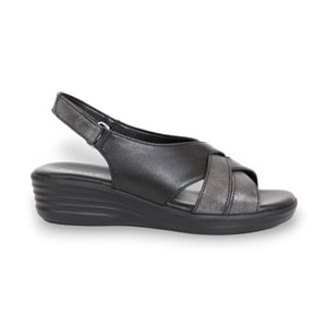 Konfores 1645-9953-18 Tam Anatomik Bayan Sandalet - NKT01645-siyah-36