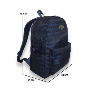 1650-Kamuflaj Desenli Taraftar Unisex Anatomik Sırt Seyehat Spor ve Okul Çantası - NKT01650-lacivert-TEK EBAT