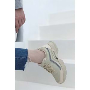 Konfores 1658 Anatomik Tabanlı Bayan Sneakers Ayakkabı - NKT01658-BEJ-39