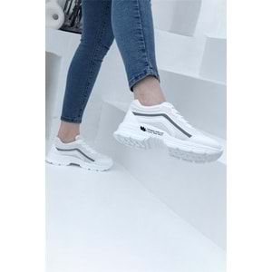 Konfores 1658 Anatomik Tabanlı Bayan Sneakers Ayakkabı - NKT01658-BEYAZ-38
