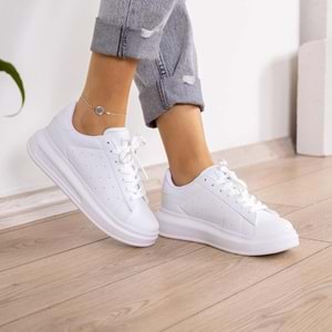 Konfores 1660 Anatomik Tabanlı Bayan Sneakers Ayakkabı - NKT01660-BEYAZ-37