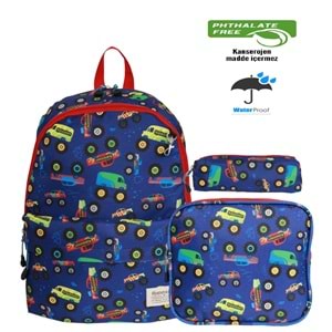 Kidessa 1671 Unisex Çocuk Beslenmeli İlkokul Çantası - NKT01671-lacivert-TEK EBAT