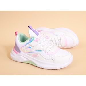 Kidessa 1679 Anatomik Tabanlı Unisex Çocuk Sneakers Ayakkabı - NKT01679-Beyaz Lila-31