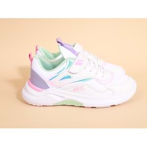 Kidessa 1679 Anatomik Tabanlı Unisex Çocuk Sneakers Ayakkabı - NKT01679-Beyaz Lila-31