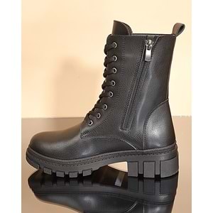Konfores 1730-238008 Kauçuk Tabanlı Bayan Postal Spor Bot - NKT01730-siyah-38