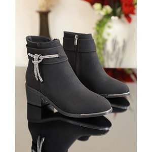 Konfores 1740-425076 Kauçuk Tabanlı Bayan Klasik Bot - NKT01740-siyah-36