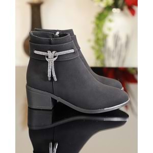 Konfores 1740-425076 Kauçuk Tabanlı Bayan Klasik Bot - NKT01740-siyah-37