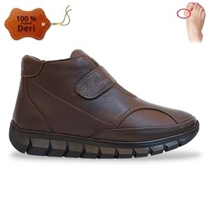 Konfores 1756-273057 Hakiki Deri Anatomik Tabanlı Kadın Anne Bot - NKT01756-kahverengi-41