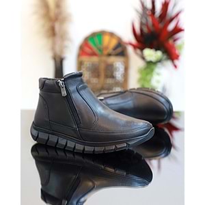 Konfores 1757-273058 Hakiki Deri Anatomik Tabanlı Kadın Anne Bot - NKT01757-siyah-38