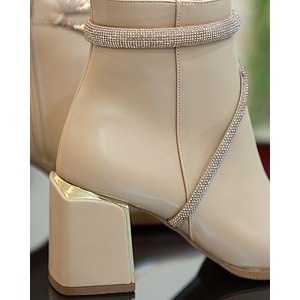 Konfores 1761-248028 Tpu Tabanlı Ayna Ökçeli Bayan Klasik Bot - NKT01761-Nude-37