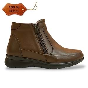 Konfores 1786-578394 Hakiki Deri Anatomik Tabanlı Kadın Anne Bot - NKT01786-kahverengi-40