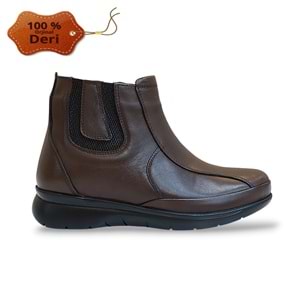 Konfores 1791-578393 Hakiki Deri Anatomik Tabanlı Kadın Anne Bot - NKT01791-kahverengi-42