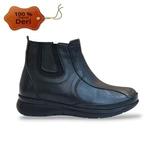 Konfores 1791-578393 Hakiki Deri Anatomik Tabanlı Kadın Anne Bot - NKT01791-siyah-42
