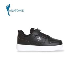 Kidessa 1825 Anatomik Tabanlı Unisex Çocuk Günlük Spor Ayakkabı - NKT01825-siyah beyaz-30