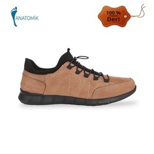 Konfores 1848 Hakiki Deri Anatomik Tabanlı Erkek Günlük Ayakkabı - NKT01848-Kum-40