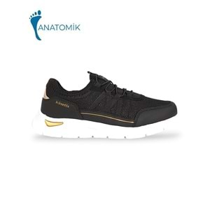 Kinetix 1873-Nedıa Anatomik Tabanlı Kadın Yürüyüş & Koşu Ayakkabısı - NKT01873-siyah beyaz-40