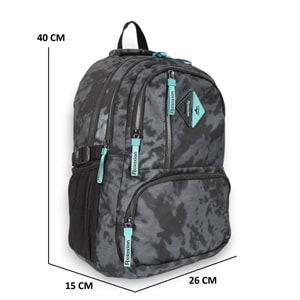 Konfores 1877-2049 Unisex Anatomik Sırt Yapılı Günlük ve Okul Sırt Çantası - NKT01877-gri-TEK EBAT