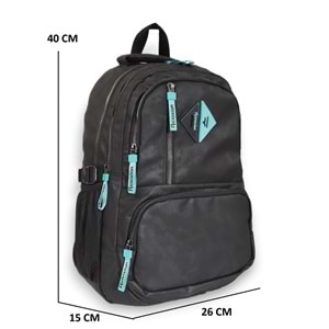 Konfores 1877-2049 Unisex Anatomik Sırt Yapılı Günlük ve Okul Sırt Çantası - NKT01877-siyah-TEK EBAT