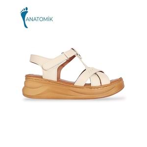 Konfores 1895-492090 Tam Anatomik Tabanlı Kadın Sandalet - NKT01895-BEJ-39