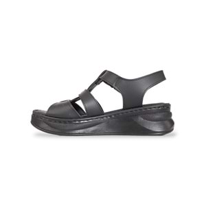 Konfores 1910-492084 Tam Anatomik Tabanlı Kadın Sandalet - NKT01910-siyah-37