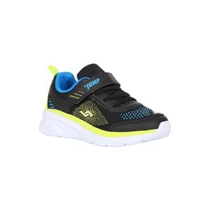 Jump 1973-30008 Anatomik Tabanlı Unisex Çocuk Günlük Spor Ayakkabı - NKT01973-siyah yeşil-35