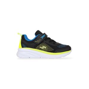 Jump 1973-30008 Anatomik Tabanlı Unisex Çocuk Günlük Spor Ayakkabı - NKT01973-siyah yeşil-35